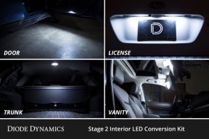 Toyota Highlander LED Interior Kit - Diode Dynamics - Stage 1 - Cool White - `14-`19